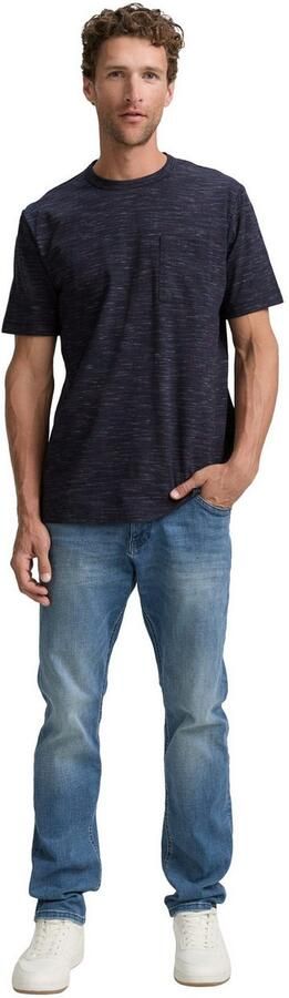 Tom Tailor Shirt met ronde hals in gemêleerde look - Foto 5