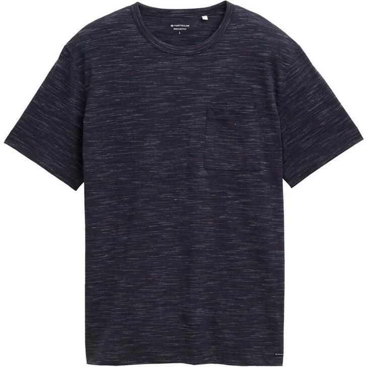 Tom Tailor Shirt met ronde hals in gemêleerde look - Foto 3