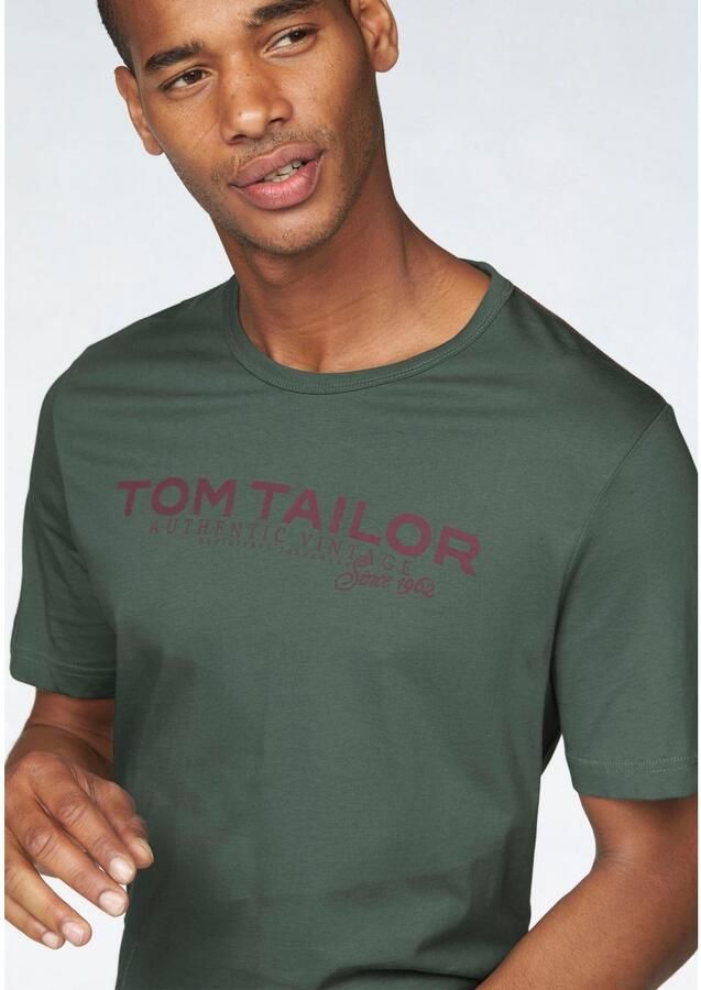 Tom Tailor Shirt met ronde hals met logoprint - Foto 3