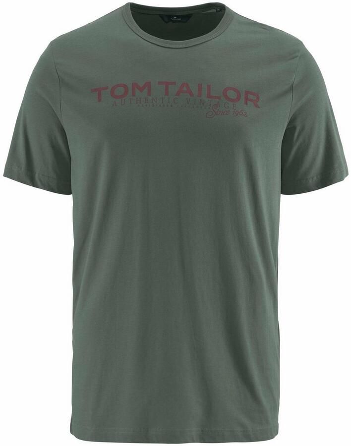Tom Tailor Shirt met ronde hals met logoprint