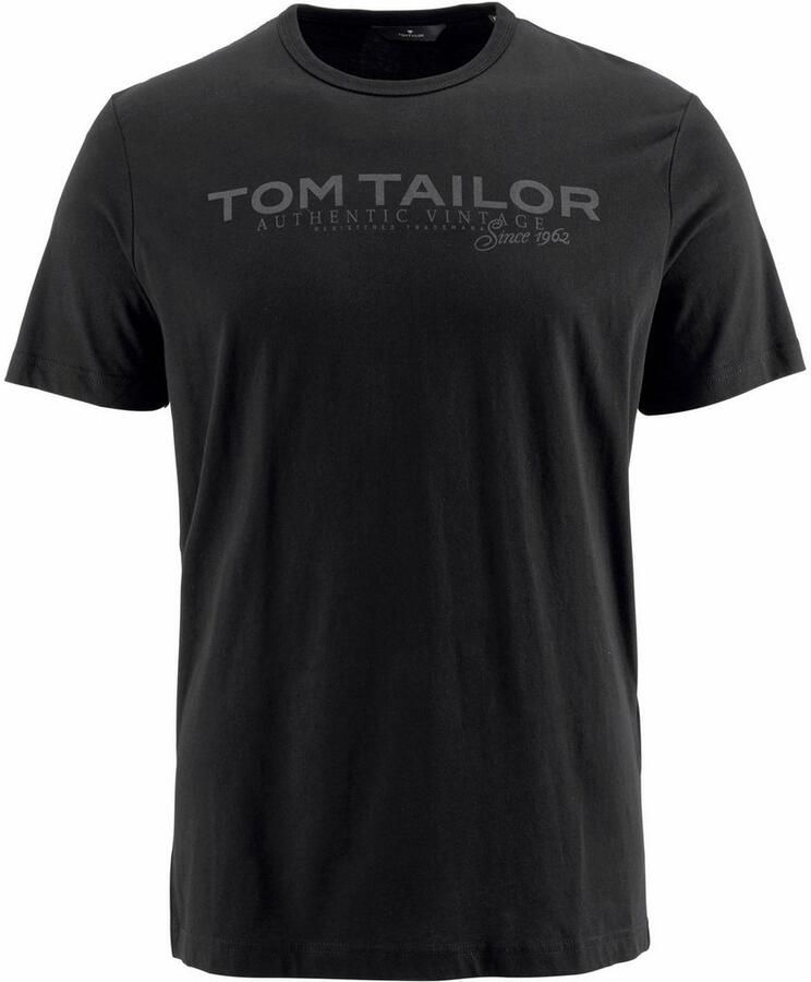 Tom Tailor Shirt met ronde hals met logoprint