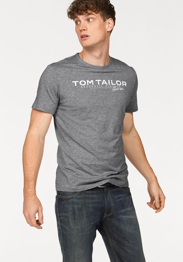 Tom Tailor Shirt met ronde hals met logoprint - Foto 8