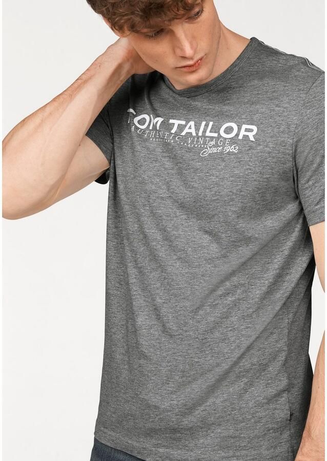 Tom Tailor Shirt met ronde hals met logoprint - Foto 2