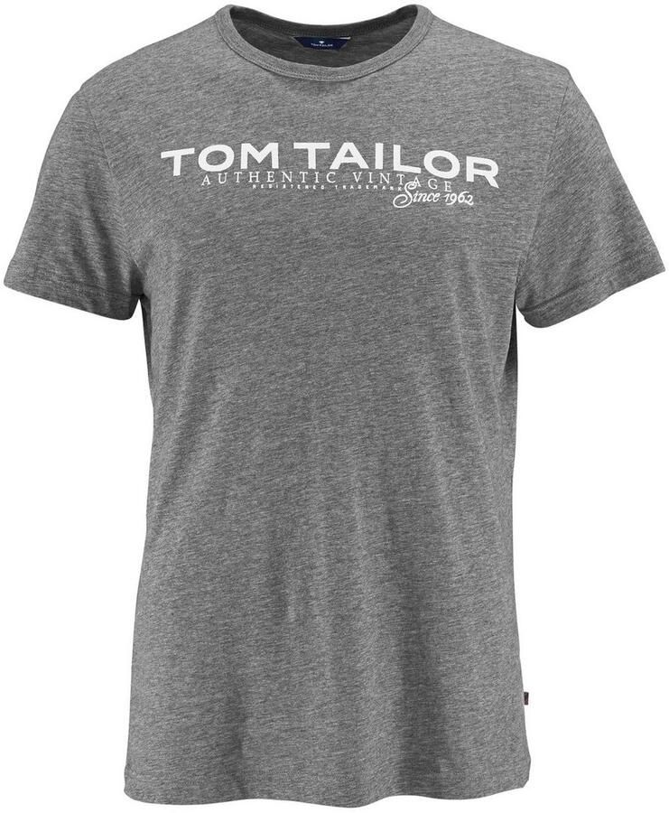 Tom Tailor Shirt met ronde hals met logoprint