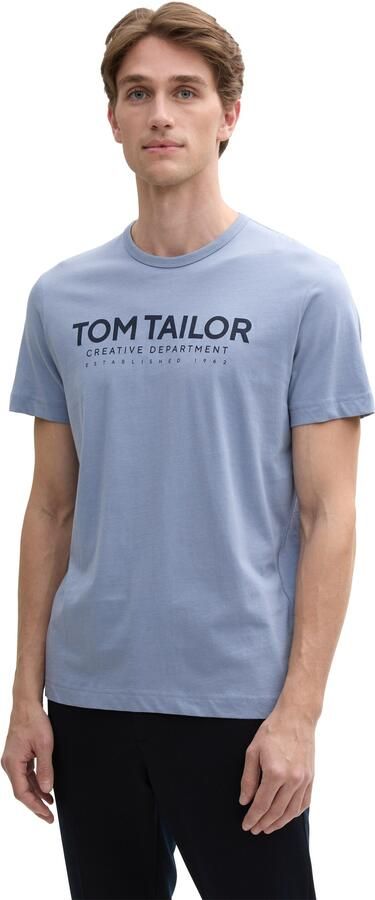 Tom Tailor Shirt met ronde hals met logoprint - Foto 6