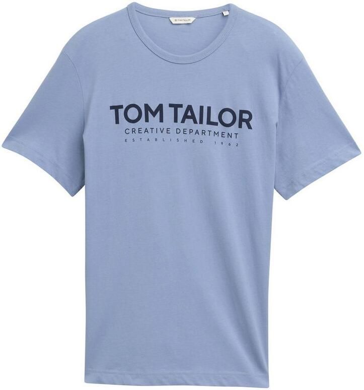 Tom Tailor Shirt met ronde hals met logoprint - Foto 3