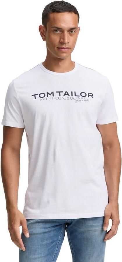 Tom Tailor Shirt met ronde hals met logoprint - Foto 6