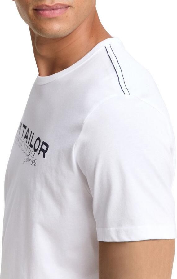 Tom Tailor Shirt met ronde hals met logoprint - Foto 3