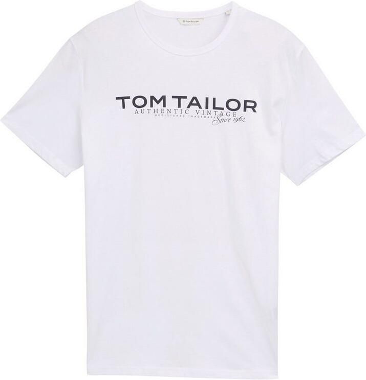 Tom Tailor Shirt met ronde hals met logoprint - Foto 2