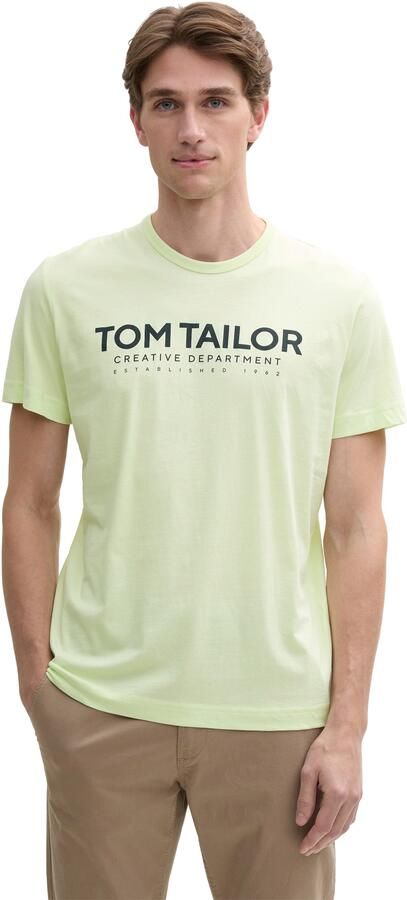 Tom Tailor Shirt met ronde hals met logoprint - Foto 6