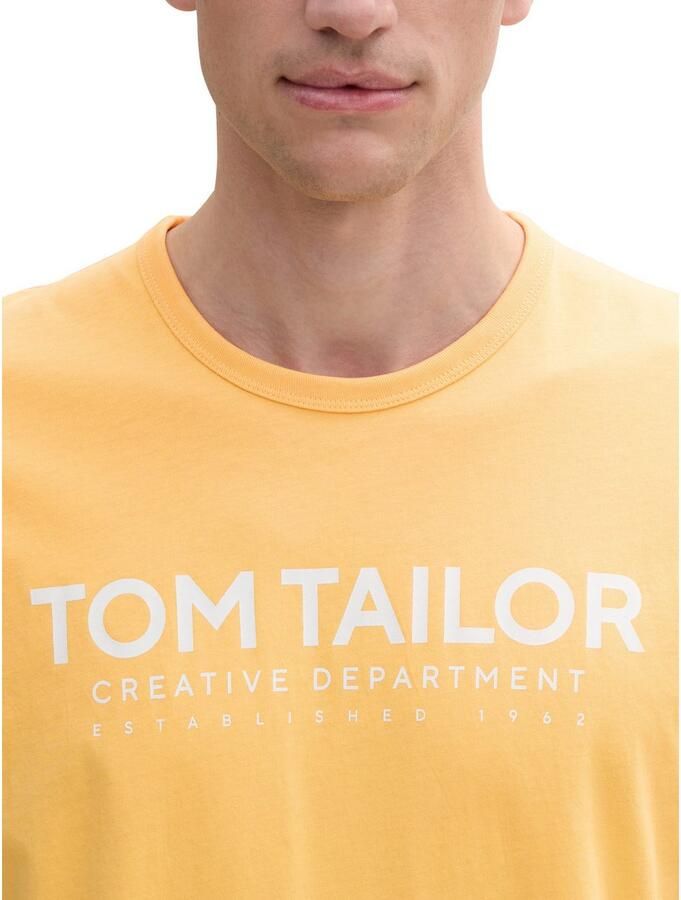 Tom Tailor Shirt met ronde hals met logoprint - Foto 2