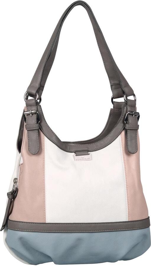 Tom Tailor Shopper Juna van zacht generfd leerachtig materiaal met glanzende metalen accessoires