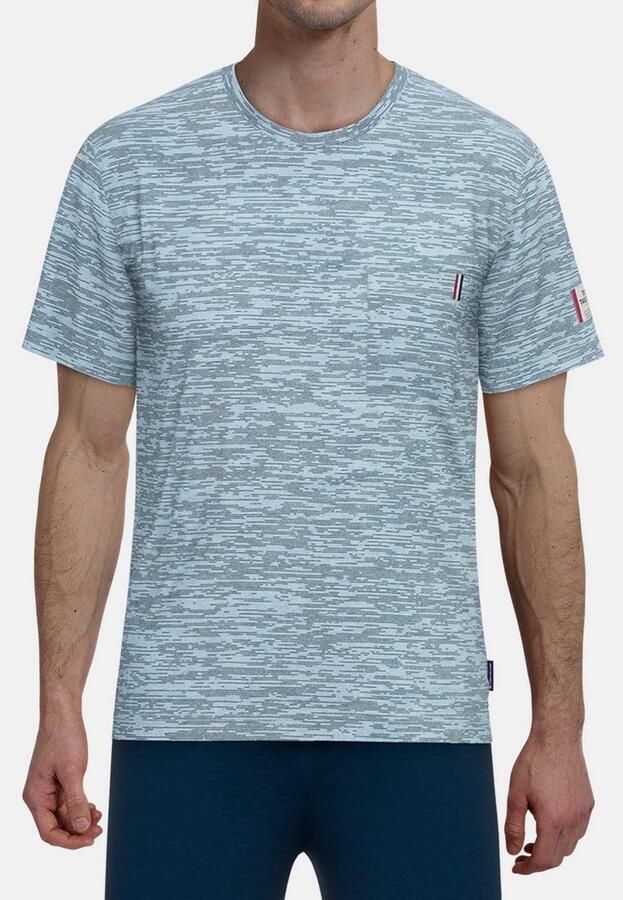 Tom Tailor Shortama Kilkenny Met patroon korte mouwen ronde hals korte broek katoenmix (2-delig) - Foto 2