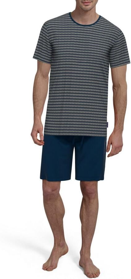 Tom Tailor Shortama Longford Streepdesign korte mouw ronde hals korte broek katoenmix (2-delig) - Foto 3