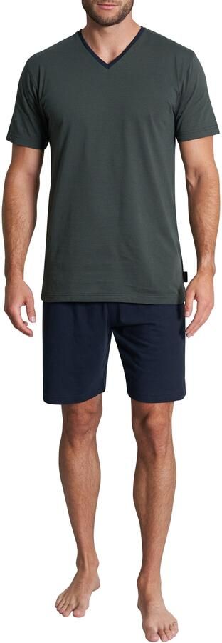 Tom Tailor Shortama Nevada Streepdesign korte mouw V-hals korte broek (2-delig) - Foto 5