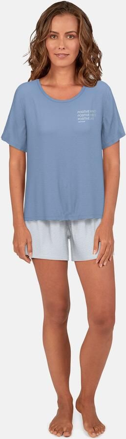 Tom Tailor Shortama Westport Streepdesign korte mouw ronde hals korte broek katoenmix (2-delig) - Foto 5