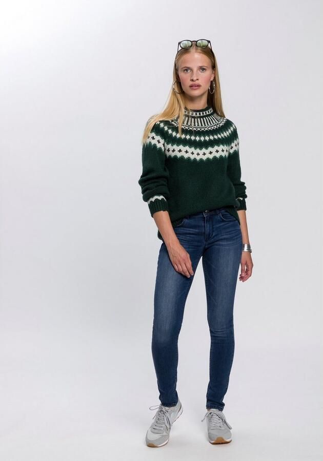 Tom Tailor Skinny fit jeans Alexa Skinny met een dubbele knoopsluiting