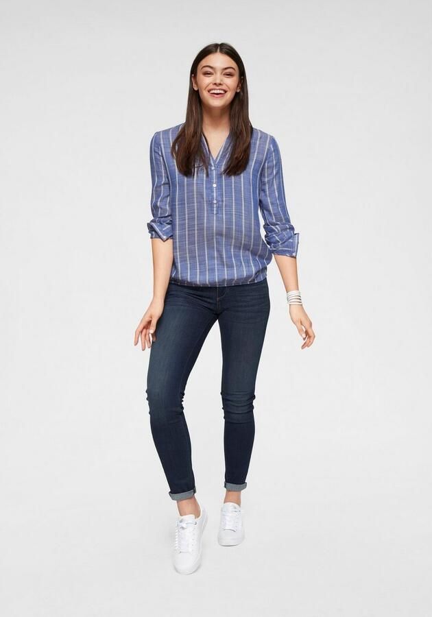 Tom Tailor Skinny jeans van katoenmix met contrastnaden model 'ALEXA' - Foto 4