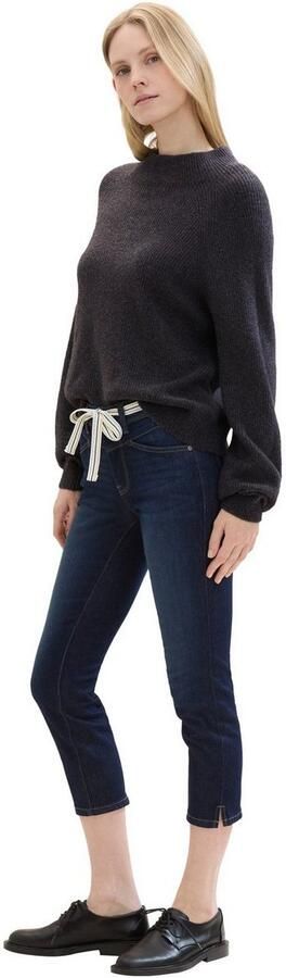 Tom Tailor Slim fit jeans ALEXA in 7 8 lengte en met bindband - Foto 4
