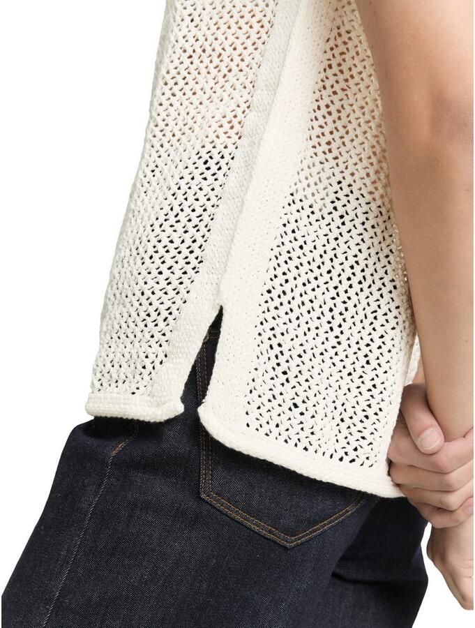 Tom Tailor Slip-over met breimotief - Foto 1