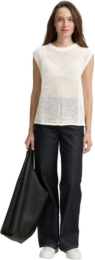 Tom Tailor Slip-over met breimotief - Foto 5