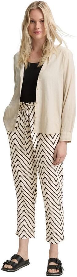 Tom Tailor Stoffen broek Zomerbroek met strikceintuur - Foto 5