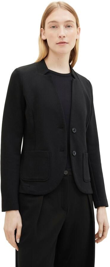 Tom Tailor Sweatblazer Ottoman met opgestikte zakken en structuur - Foto 6