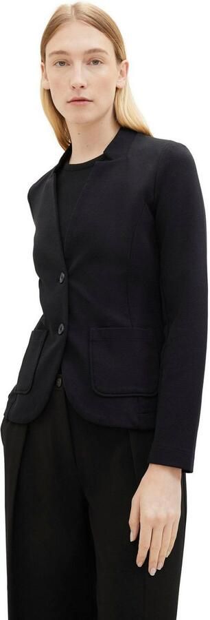 Tom Tailor Sweatblazer Ottoman met opgestikte zakken en structuur - Foto 4