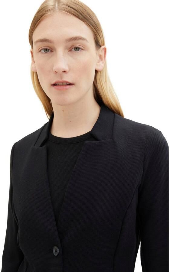 Tom Tailor Sweatblazer Ottoman met opgestikte zakken en structuur - Foto 2