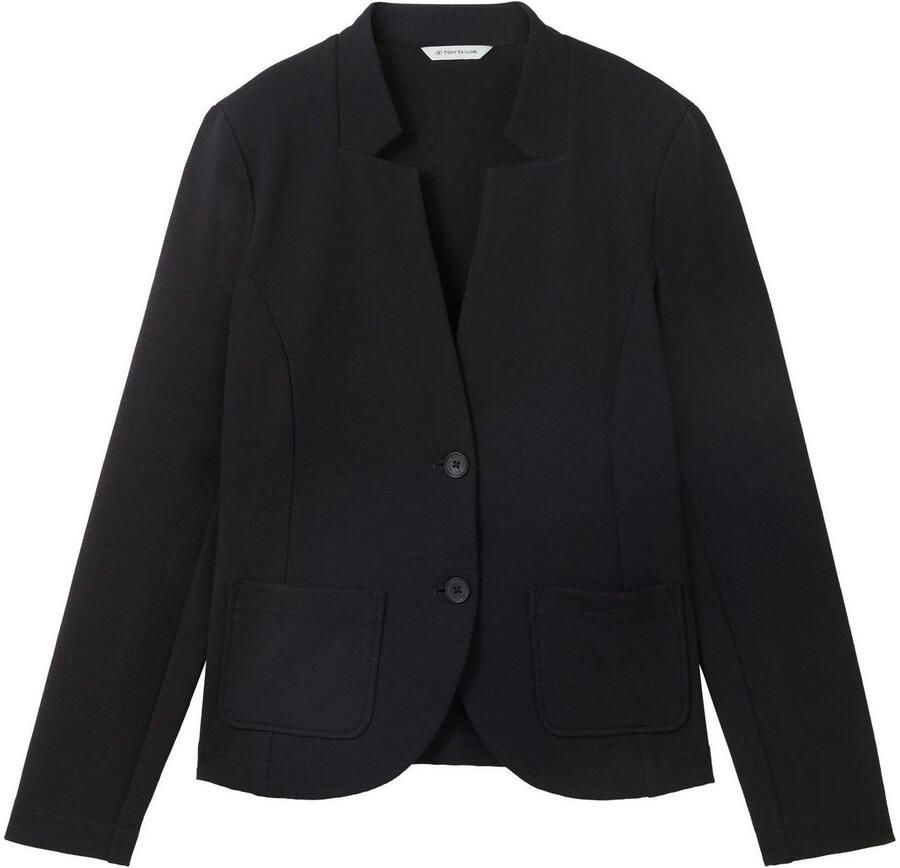 Tom Tailor Sweatblazer Ottoman met opgestikte zakken en structuur