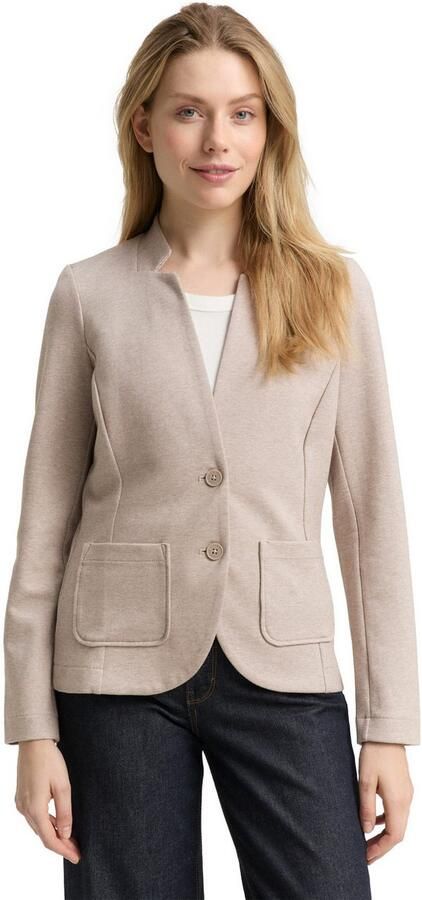 Tom Tailor Sweatblazer Ottoman met opgestikte zakken en structuur - Foto 7