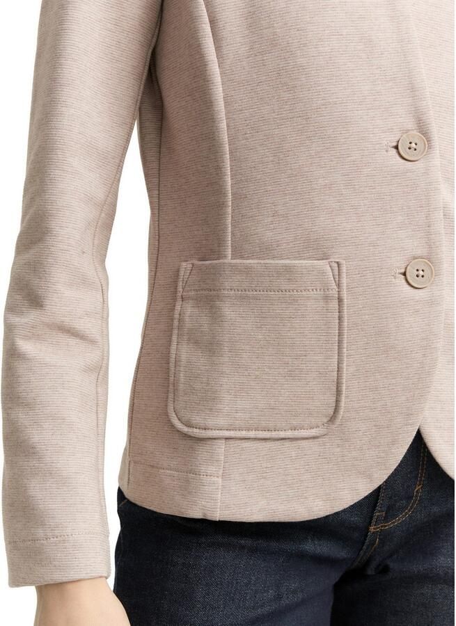 Tom Tailor Sweatblazer Ottoman met opgestikte zakken en structuur - Foto 3