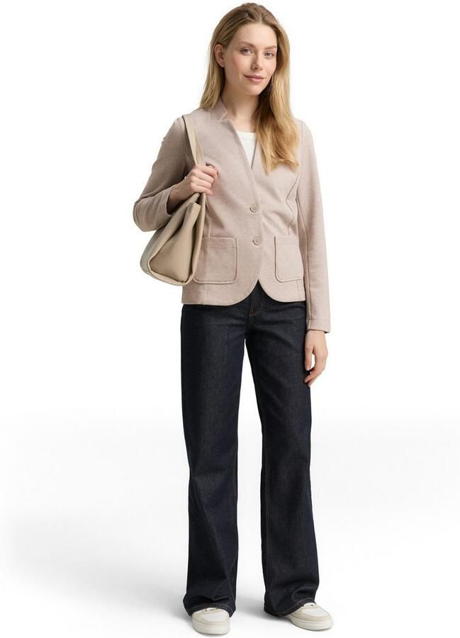 Tom Tailor Sweatblazer Ottoman met opgestikte zakken en structuur - Foto 4