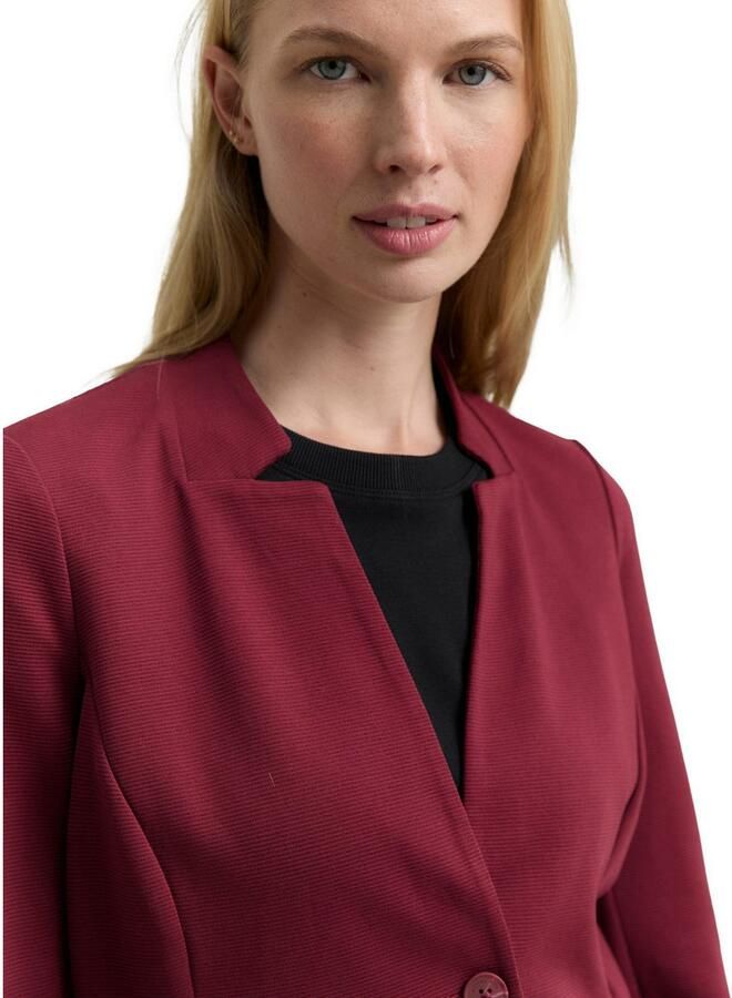 Tom Tailor Sweatblazer Ottoman met opgestikte zakken en structuur - Foto 4