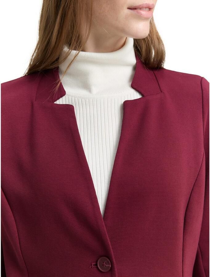 Tom Tailor Sweatblazer Ottoman met opgestikte zakken en structuur - Foto 2