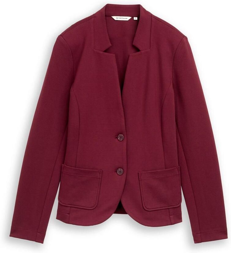 Tom Tailor Sweatblazer Ottoman met opgestikte zakken en structuur