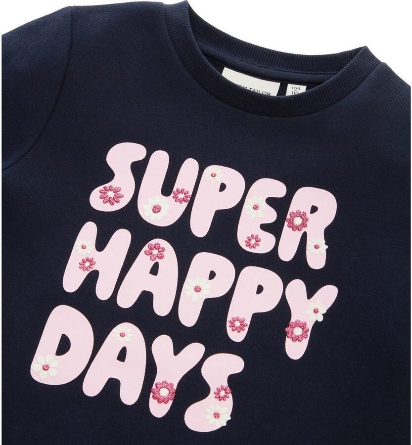 Tom Tailor Sweater met frontprint voor meisjes