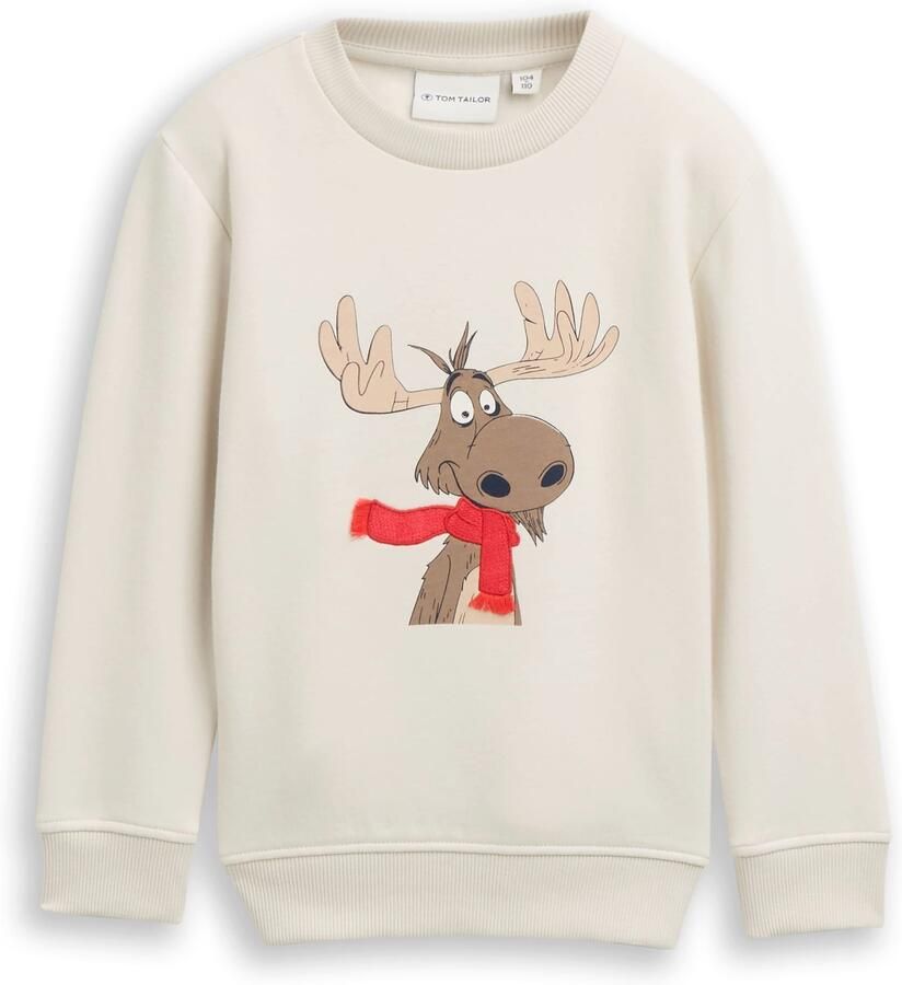 Tom Tailor Sweater met print en gebreide details voor kids - Foto 3