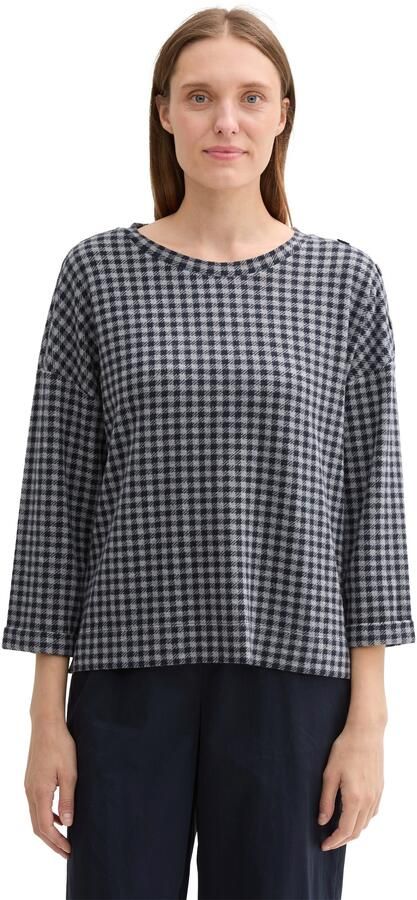 Tom Tailor Regular fit swetshirt met 3 4-mouwen en knoopdetail - Foto 5