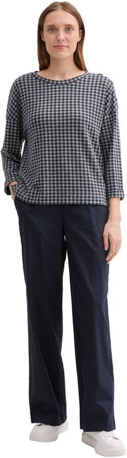 Tom Tailor Regular fit swetshirt met 3 4-mouwen en knoopdetail - Foto 4