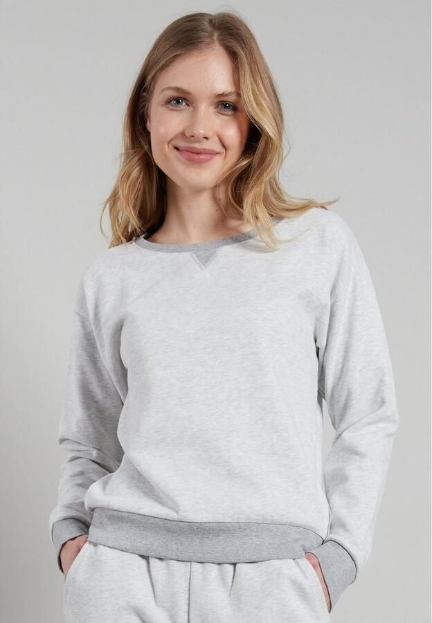 Tom Tailor Sweatshirt Manilla comfortabel licht zacht katoenmix lange mouw ronde hals - Foto 2