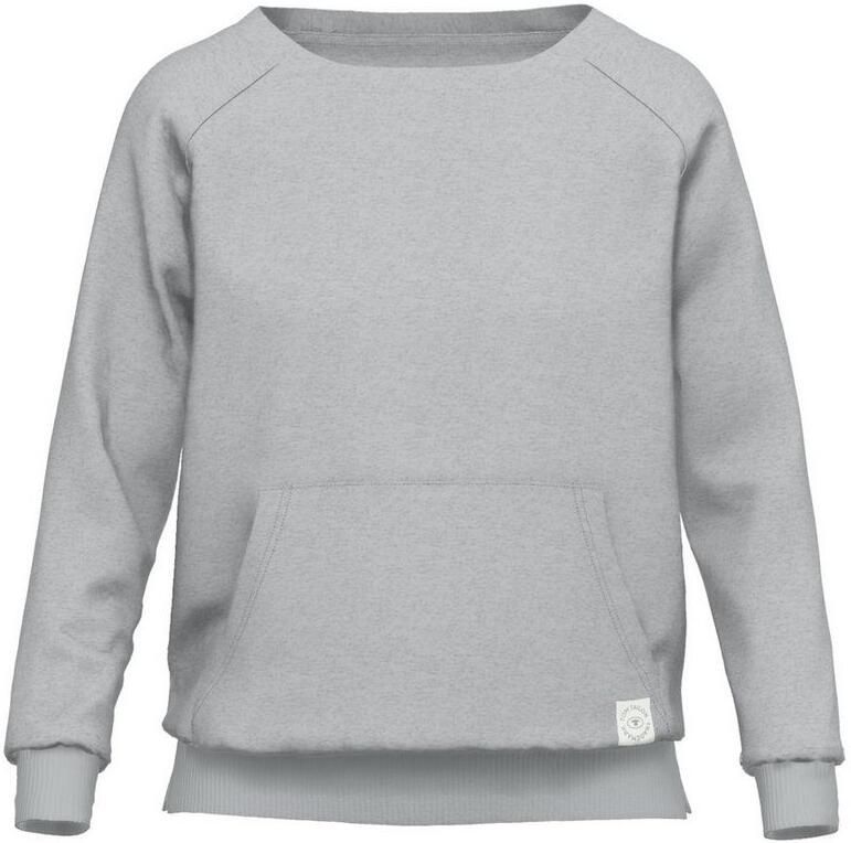 Tom Tailor Sweatshirt Manilla met buidelzak ronde hals lange mouwen verkoelend viscosemix