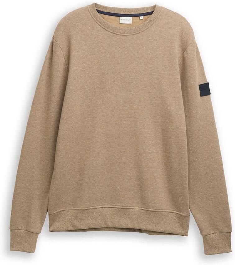 Tom Tailor Sweatshirt met logo borduursel op de arm