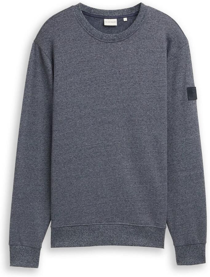 Tom Tailor Sweatshirt met logo borduursel op de arm