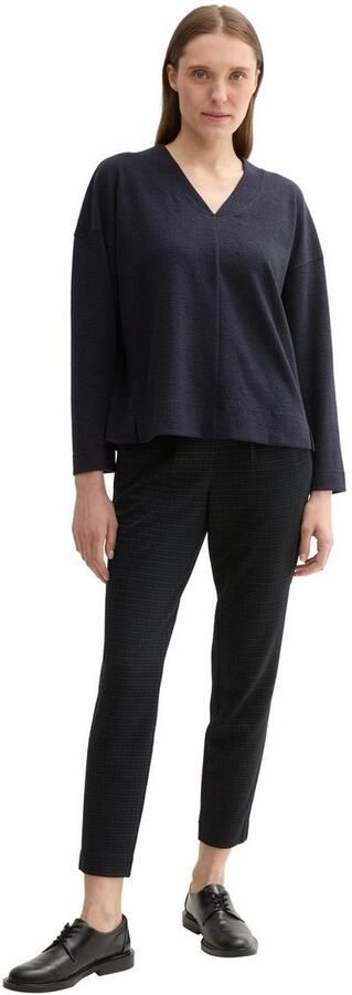 Tom Tailor Sweatshirt met structuur en v-hals - Foto 5