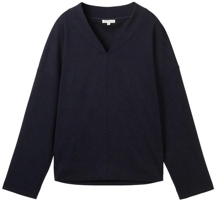 Tom Tailor Sweatshirt met structuur en v-hals - Foto 2