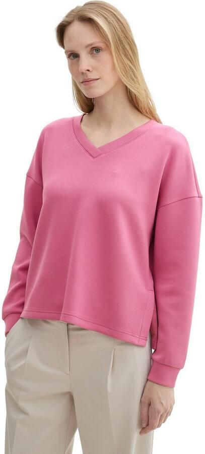 Tom Tailor Sweatshirt Scuba met v-hals - Foto 4
