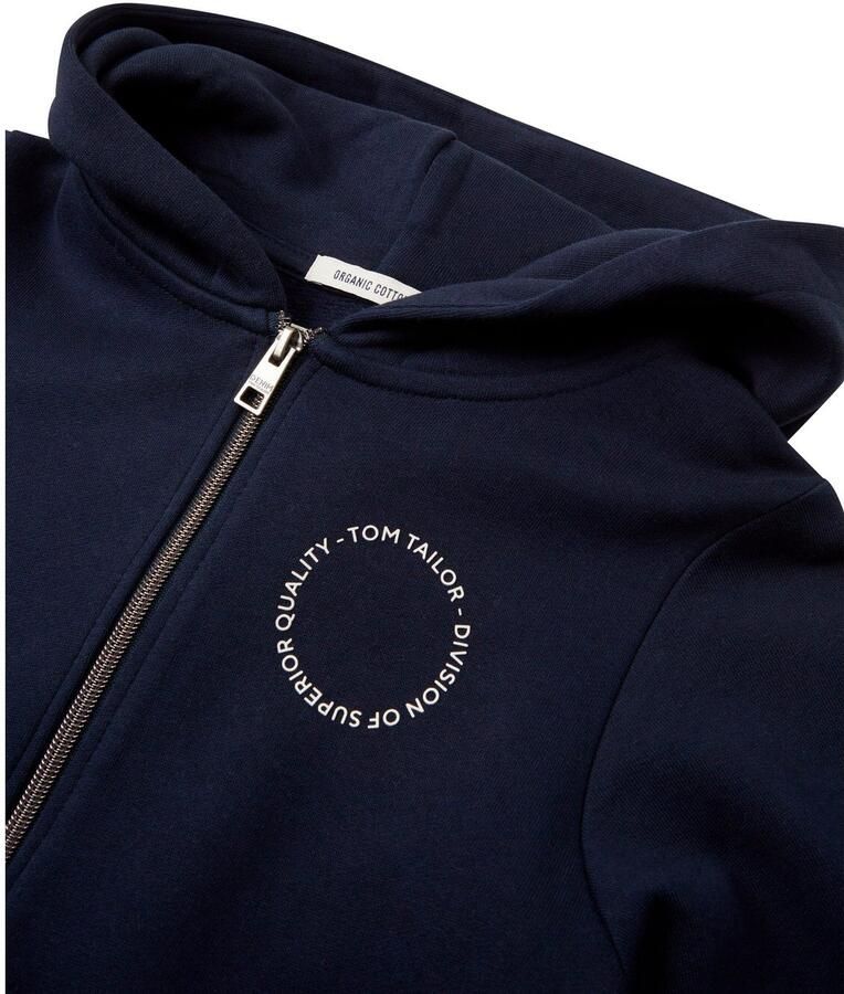 Tom Tailor Sweatvest met een capuchon