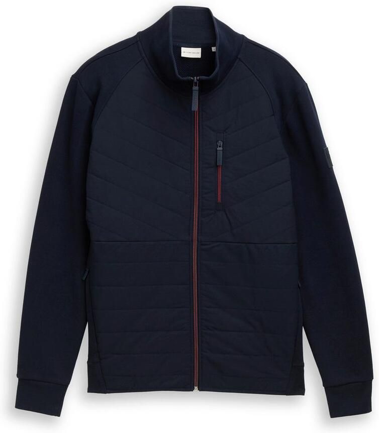 Tom Tailor Sweatvest met geborduurd logo