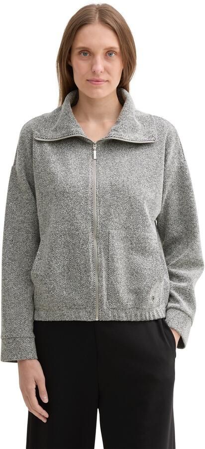 Tom Tailor Sweatvest met grote opstaande kraag - Foto 5